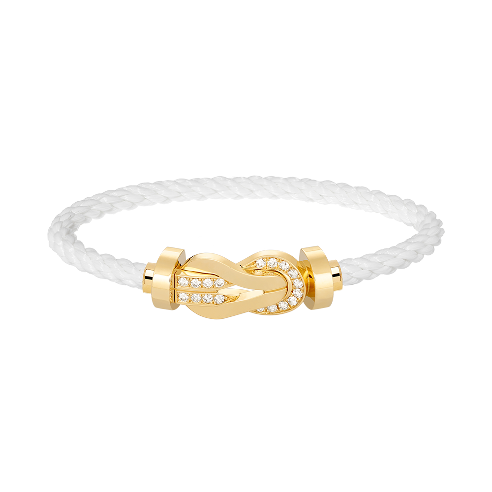 ¡®AuraJewelry¡¯CHANCE LARGE 8 FIGURE BUCKLE HALF DIAMOND BRACELET GOLD
