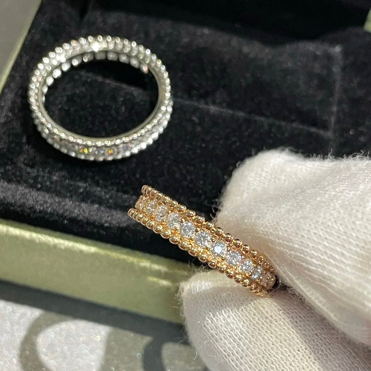 AuraJewelry「ペルレ ダイヤモンド ローズゴールドリング」