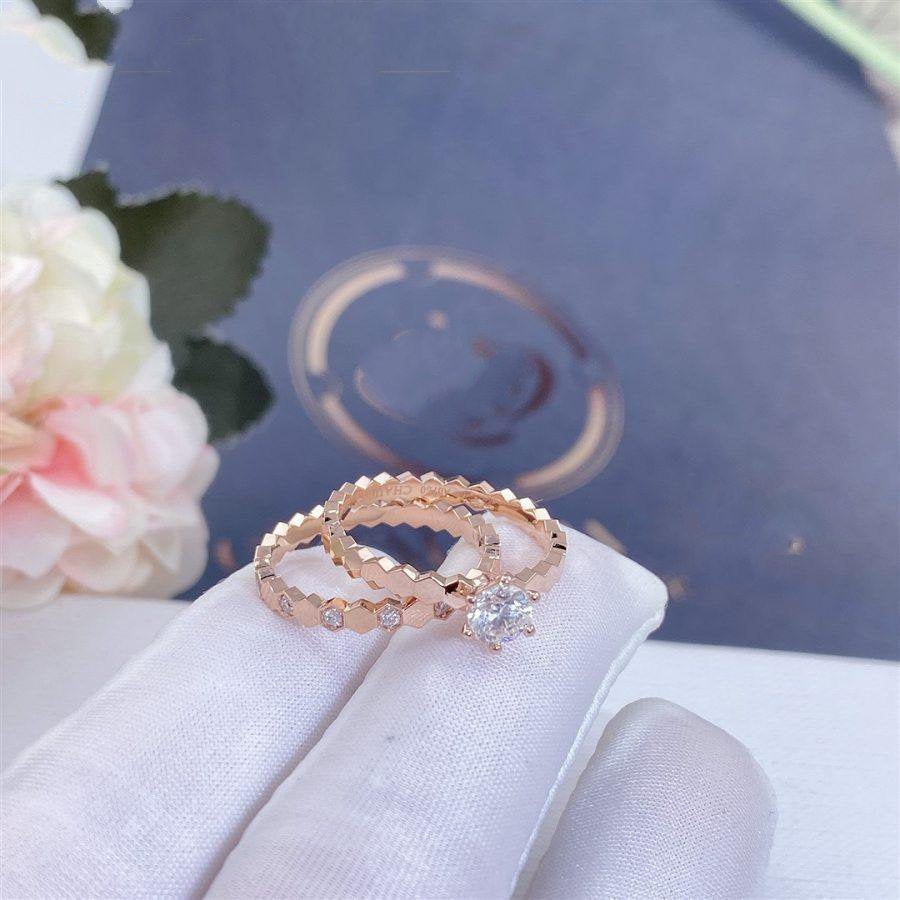 ¡®AuraJewelry¡¯BEE LOVE RING PINK GOLD 1 DIAMOND