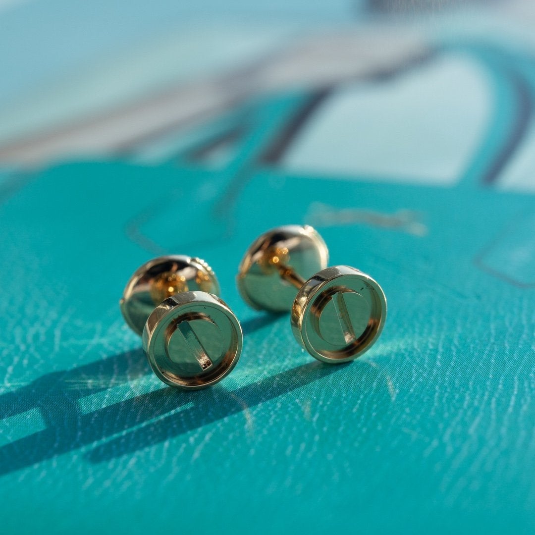 ¡®AuraJewelry¡¯LOVE EARRINGS PINK GOLD 10MM