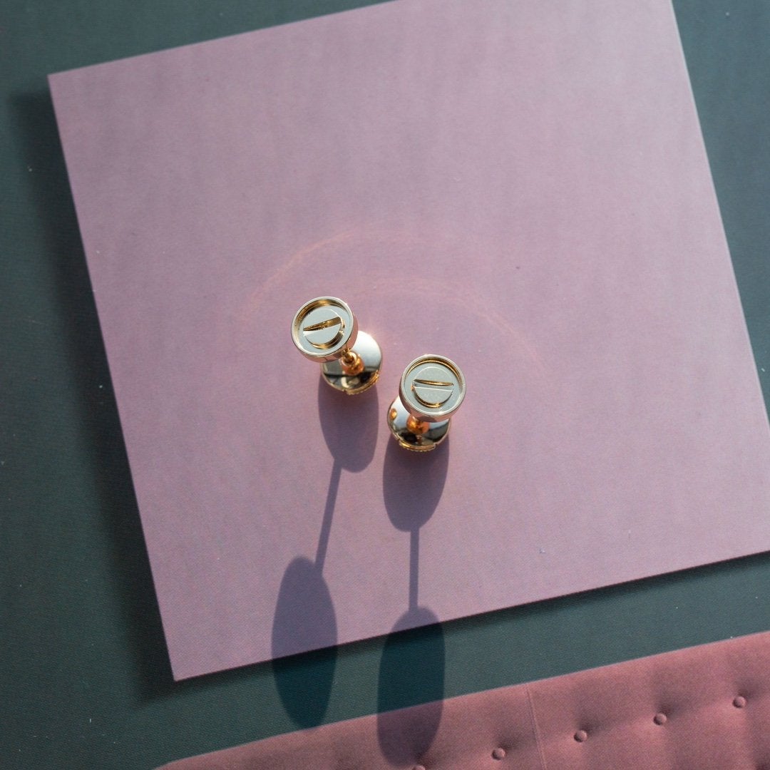 ¡®AuraJewelry¡¯LOVE EARRINGS PINK GOLD 10MM