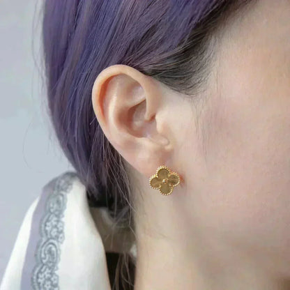 AuraJewelry CLOVER MEDIUM 1 MOTIFS LASER EARRINGS