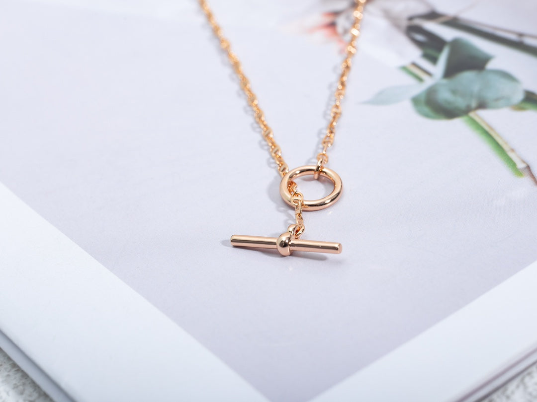 ¡®AuraJewelry¡¯ECHAPPEE NECKLACE PINK GOLD