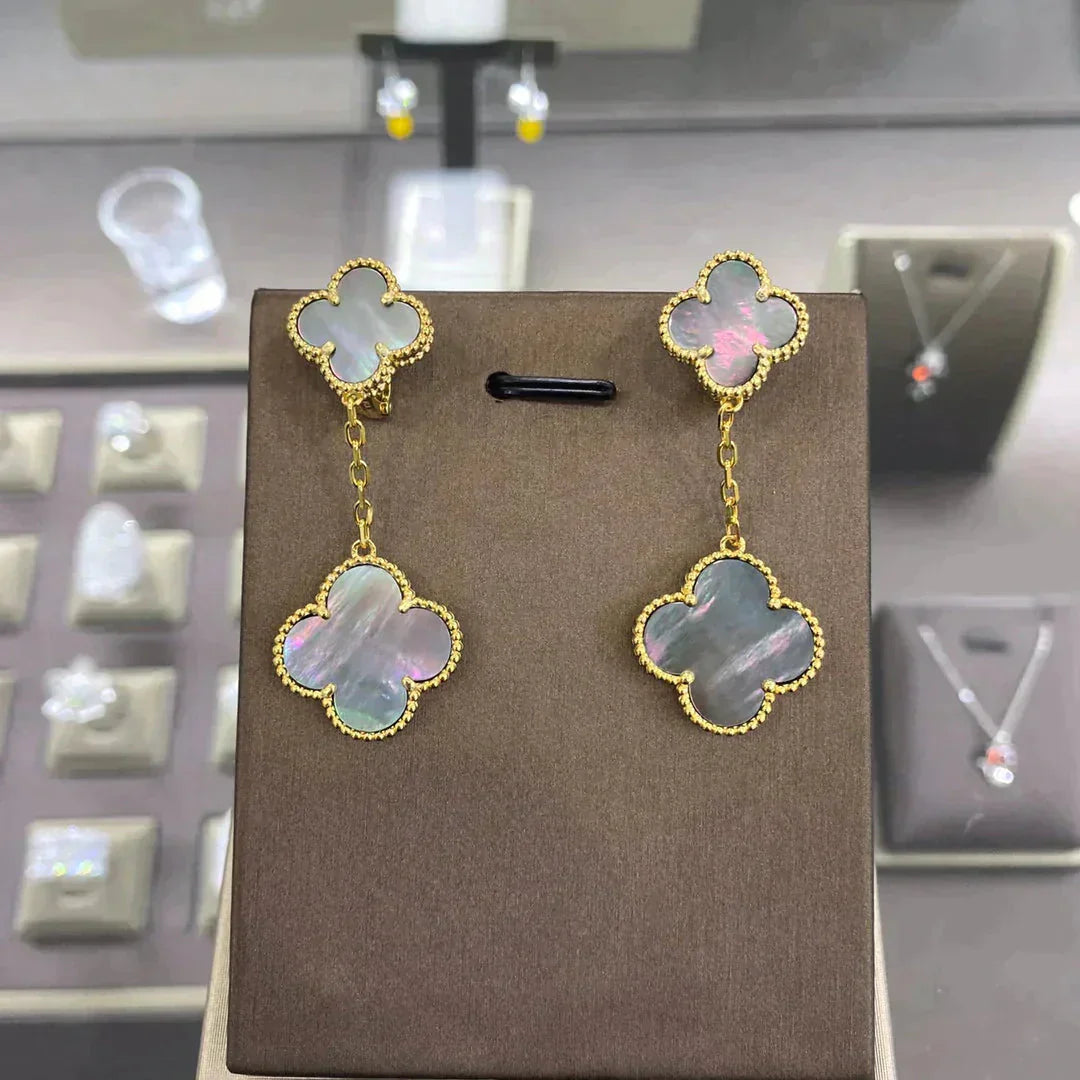 ¡®AuraJewelry¡¯CLOVER 2 MOTIFS  EARRINGS (MULTIPLE CHOICESC