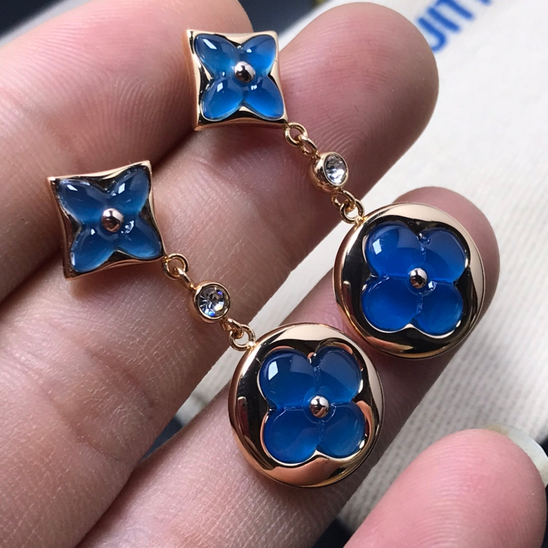 ¡®AuraJewelry¡¯STAR AND SUN AGATE DIAMOND EARRINGS