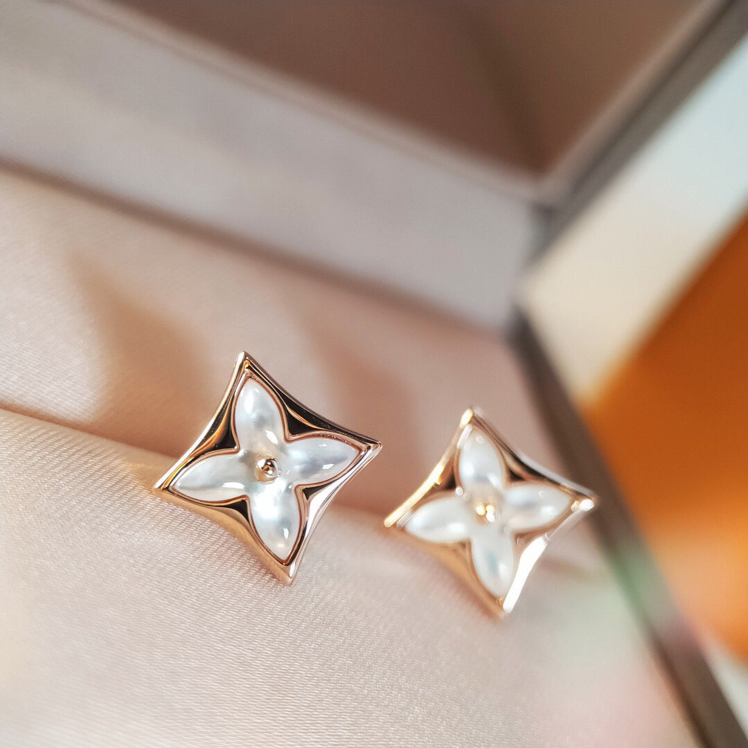 ¡®AuraJewelry¡¯STAR MOP PINK GOLD EARRINGS