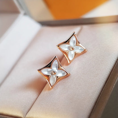 ¡®AuraJewelry¡¯STAR MOP PINK GOLD EARRINGS