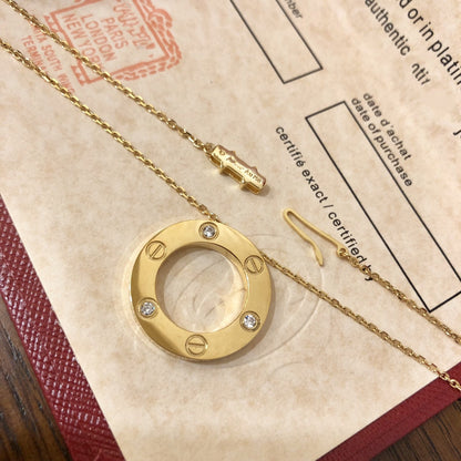 ¡®AuraJewelry¡¯LOVE NECKLACE 16MM 3 DIAMONDS
