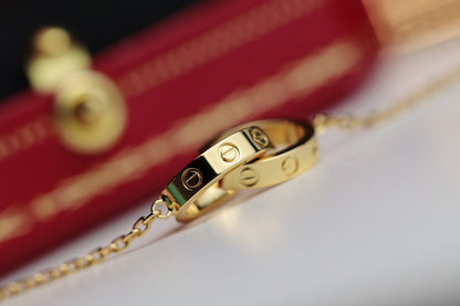 ¡®AuraJewelry¡¯LOVE NECKLACE DOUBLE RING GOLD
