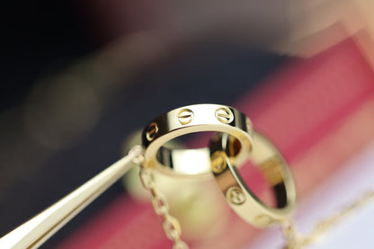 ¡®AuraJewelry¡¯LOVE NECKLACE DOUBLE RING GOLD