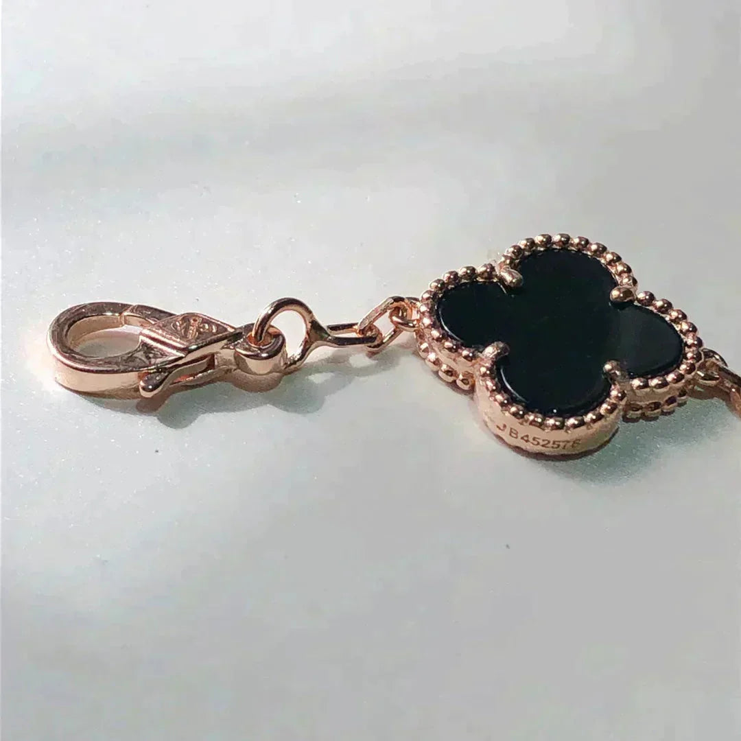 [AuraJewelry]New CLOVER 5 MOTIFS MULTICOLOR BRACELET