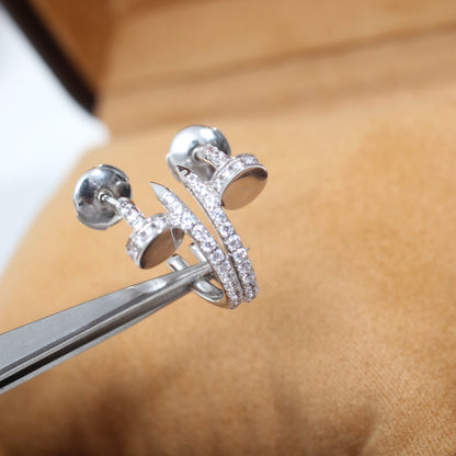 ¡®AuraJewelry¡¯JUSTE EARRINGS 12.75MM SILVER DIAMOND