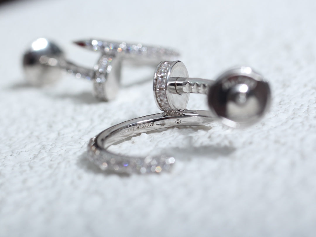 ¡®AuraJewelry¡¯JUSTE EARRINGS 12.75MM SILVER DIAMOND