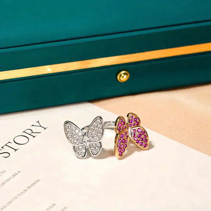 ¡®AuraJewelry¡¯TWIN BUTTERFLY DIAMOND RING