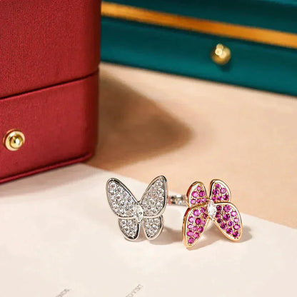 ¡®AuraJewelry¡¯TWIN BUTTERFLY DIAMOND RING