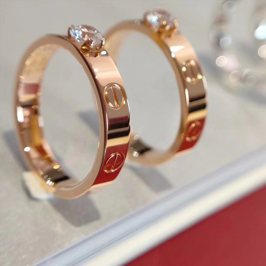 『AuraJewelry』LOVE RING 3.6MM ダイヤモンド1石