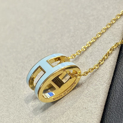 ¡®AuraJewelry¡¯POP H LIGHT BLUE NECKLACE