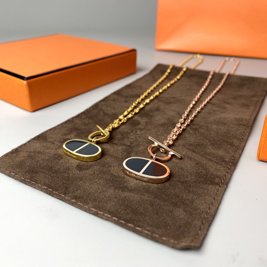 ¡®AuraJewelry¡¯CHAINE VERSO BLACK CERAMIC NECKLACE