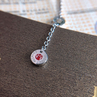 [AuraJewelry]ZERO 1 BLACK CERAMIC SILVER NECKLACE