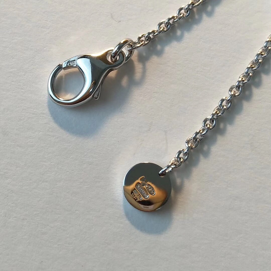 [AuraJewelry]ZERO 1 BLACK CERAMIC SILVER NECKLACE