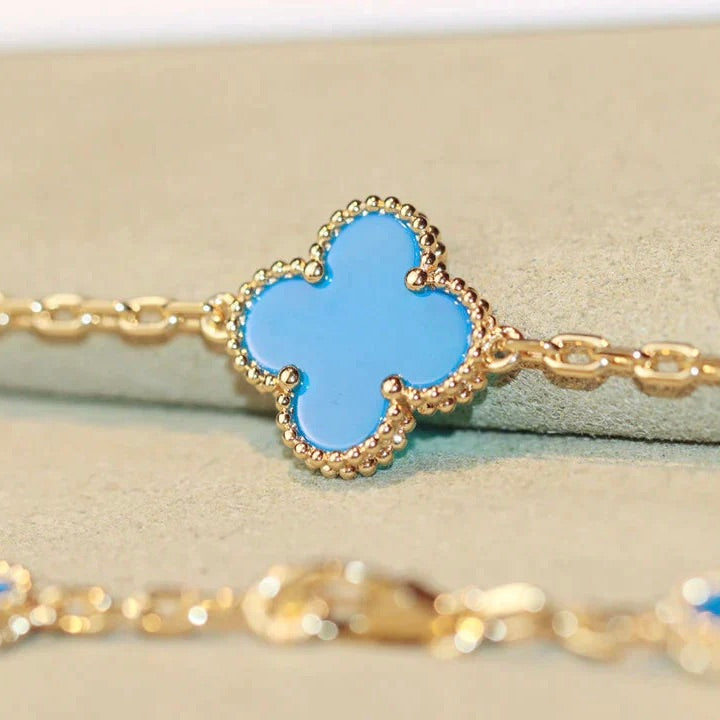 ¡®AuraJewelry¡¯CLOVER 20 MOTIFS TURQUOISE GOLD