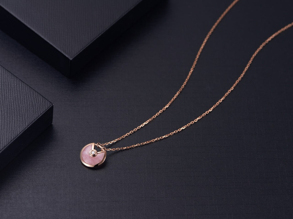 ¡®AuraJewelry¡¯AMULETTE ROSE GOLD PINK MOP NECKLACE
