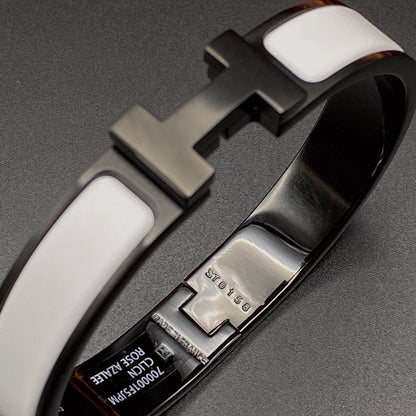 ¡®AuraJewelry¡¯H BRACELET 12MM BLACK WHITE CERAMIC