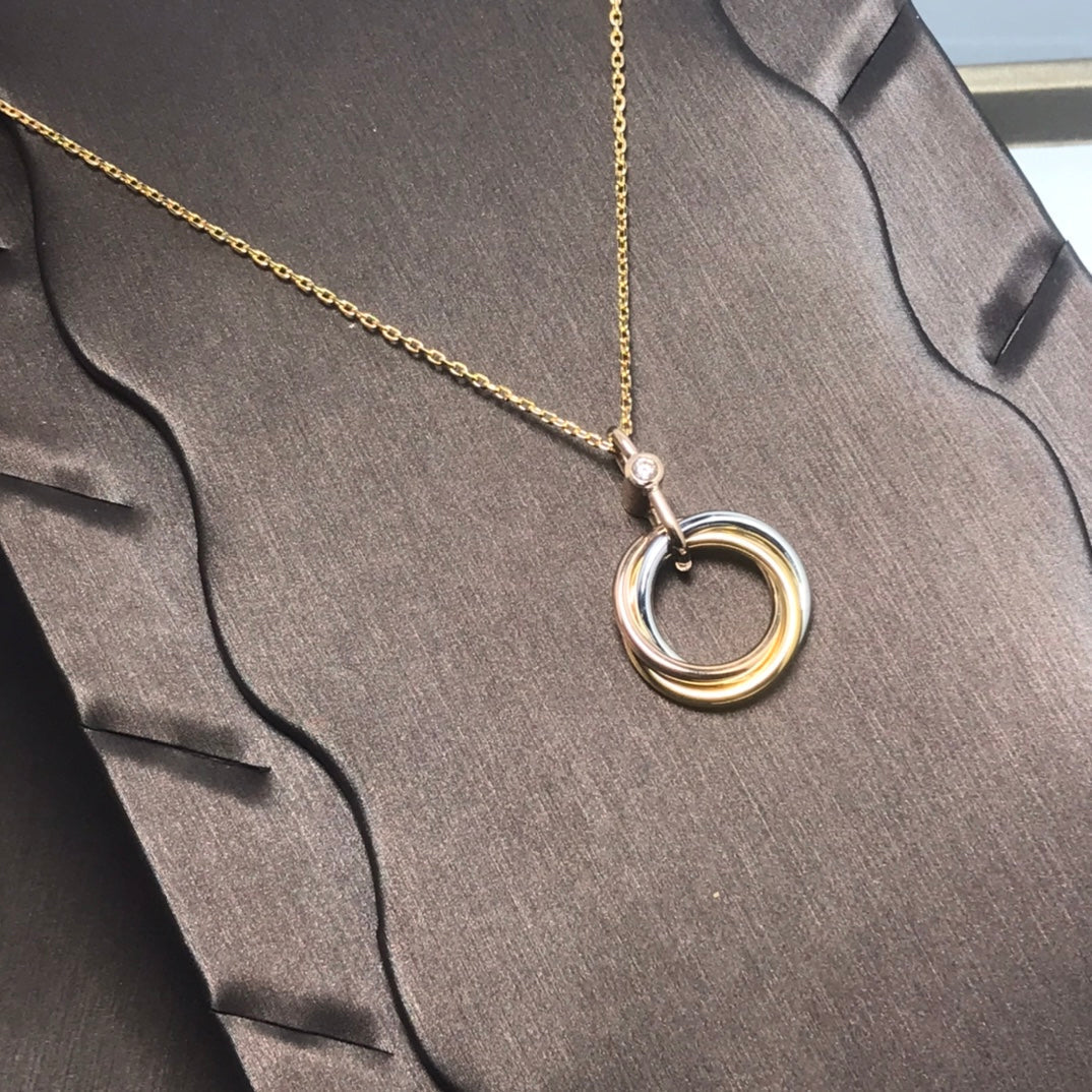 AuraJewelry®トリニティ シルバー ゴールド ピンクゴールド ネックレス