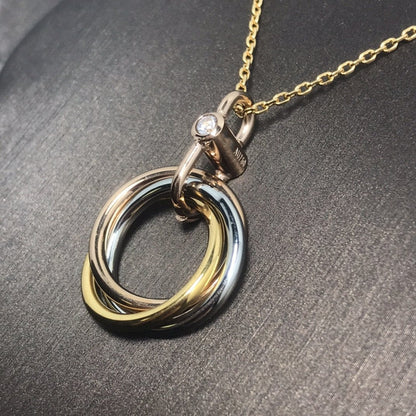 AuraJewelry®トリニティ シルバー ゴールド ピンクゴールド ネックレス