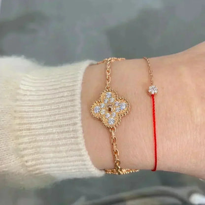 [AuraJewelry] New  CLOVER 5 MOTIF FULL DIAMOND BRACELET COLLECTION