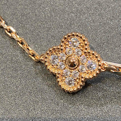 [AuraJewelry] New  CLOVER 5 MOTIF FULL DIAMOND BRACELET COLLECTION