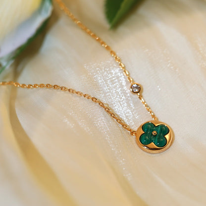 ¡®AuraJewelry¡¯SUN PEDANT PINK GOLD 1 DIAMOND NECKLACE