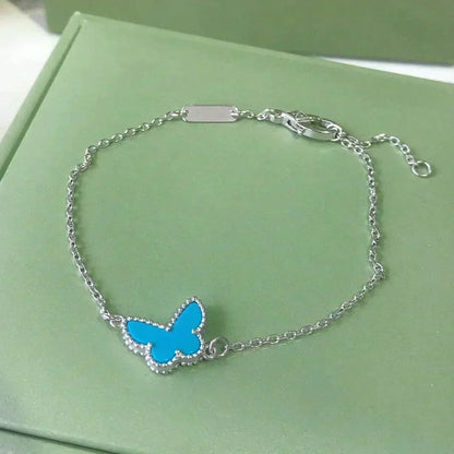 ¡®AuraJewelry¡¯BUTTERFLY TURQUOISE BUTTERFLY BRACELET SILVER