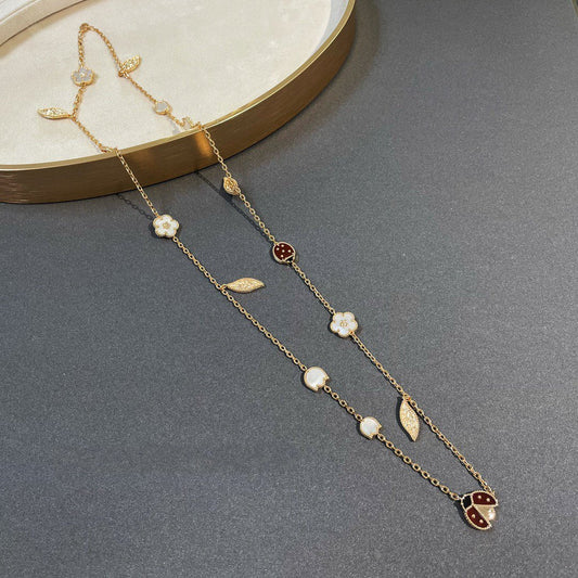 ¡®AuraJewelry¡¯LUCKY SPRING 15 MOTIFS GOLD NECKLACE