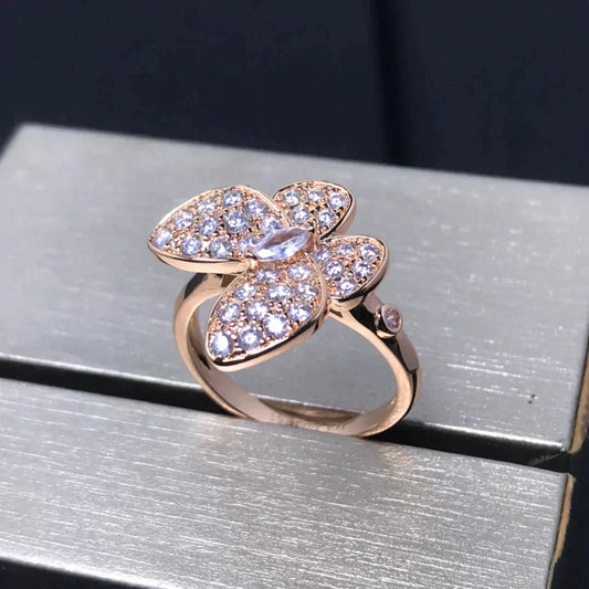 ¡®AuraJewelry¡¯BUTTERFLY PINK GOLD DIAMOND RING