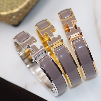 ¡®AuraJewelry¡¯H BRACELET 12MM BROWN