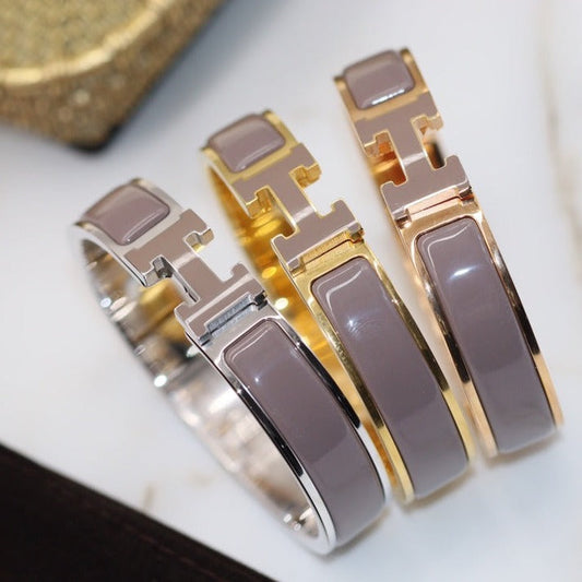 ¡®AuraJewelry¡¯H BRACELET 12MM BROWN