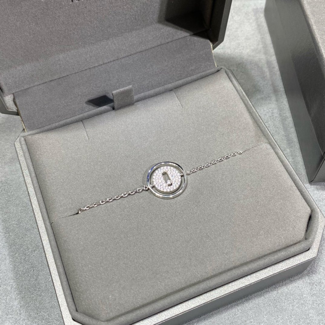 [AuraJewelry]LUCKY MOVE DIAMOND PAVED BRACELET