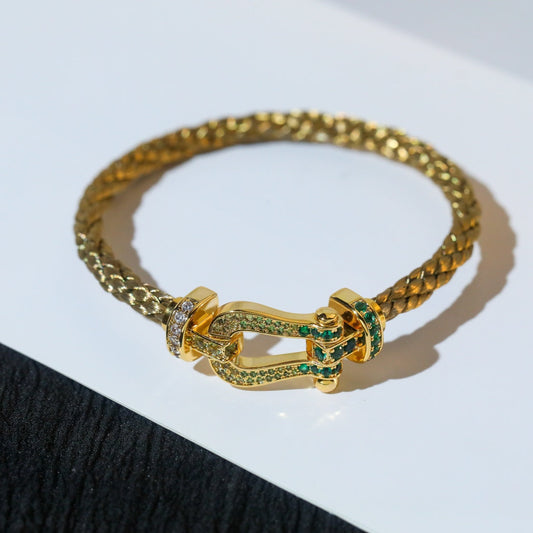 ¡®AuraJewelry¡¯FORCE 10 GOLD GREEN DIAMOND PAVED