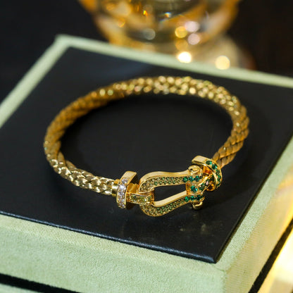 ¡®AuraJewelry¡¯FORCE 10 GOLD GREEN DIAMOND PAVED