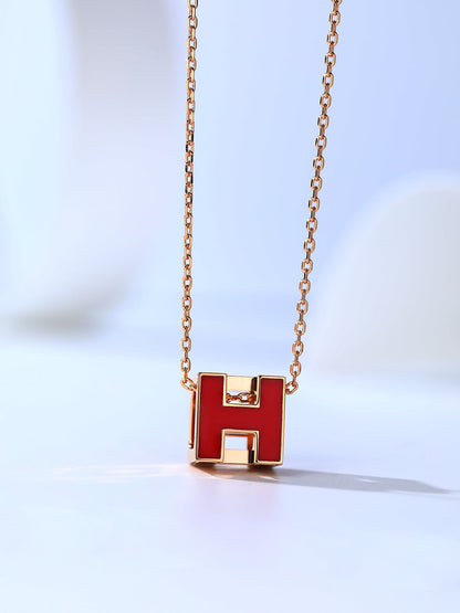 ¡®AuraJewelry¡¯H CAGE PINK GOLD NECKLACE