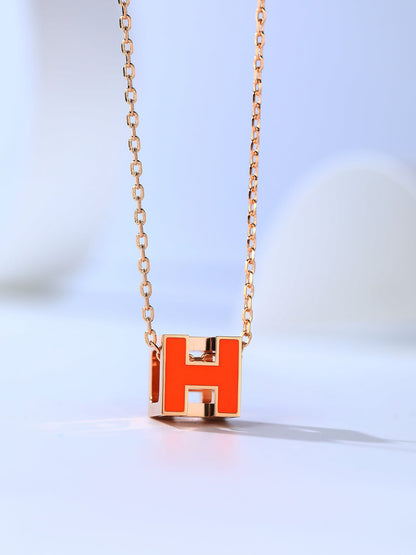 ¡®AuraJewelry¡¯H CAGE PINK GOLD NECKLACE