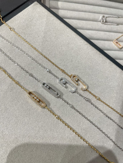 [AuraJewelry]BABY MOVE DIAMOND BRACELET(Adjustable length)