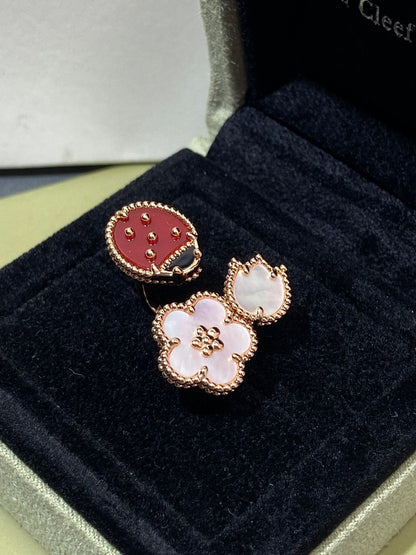 AuraJewelry「LUCKY 3 MOTIF」ローズゴールドリング