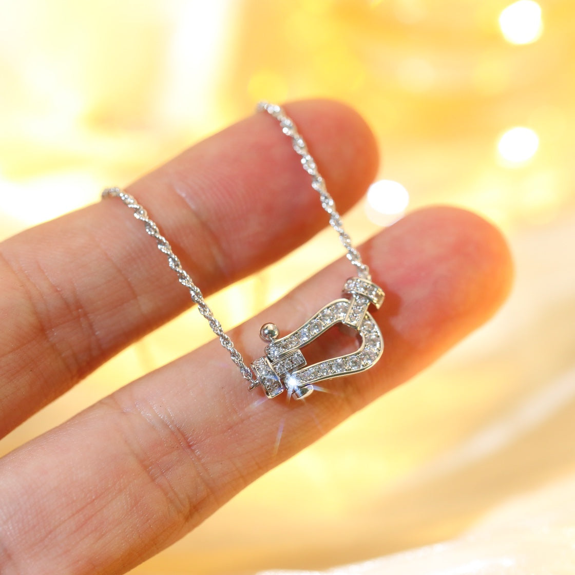 ¡®AuraJewelry¡¯FORCE 10 DIAMOND SILVER NECKLACE MINI MODEL