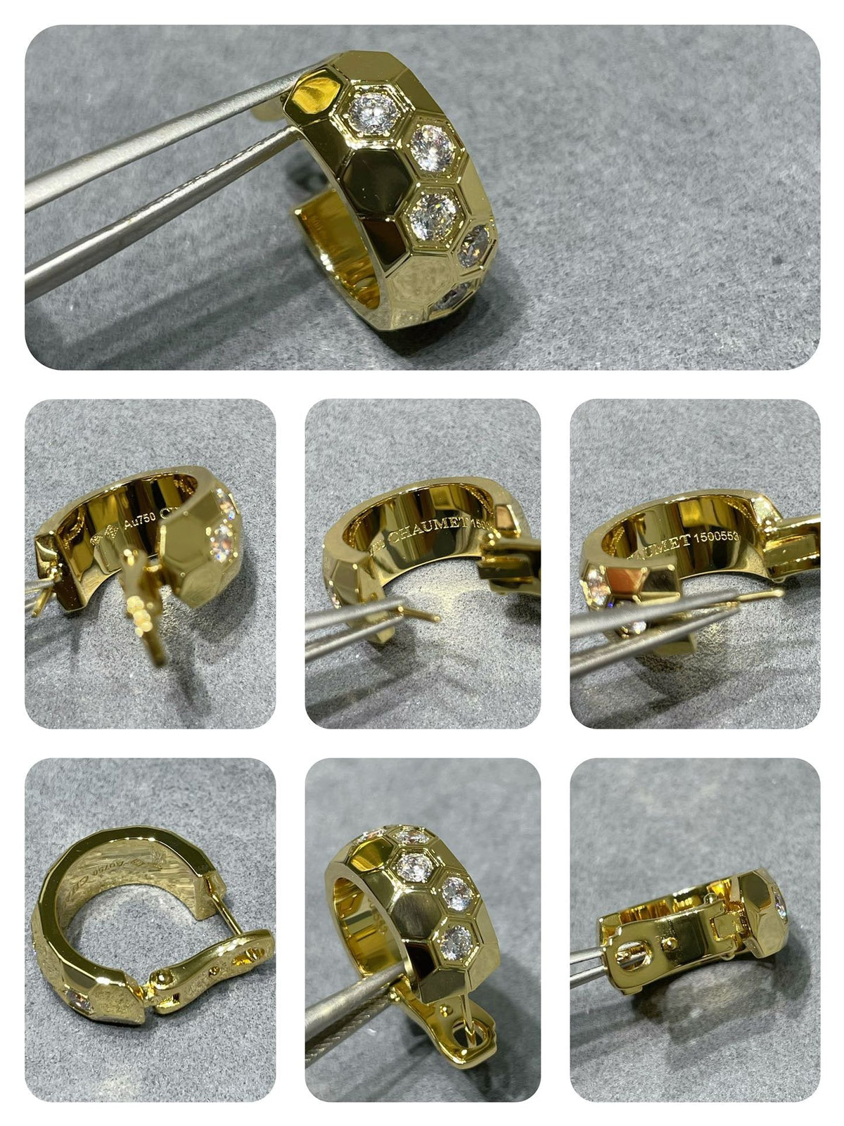 ¡®AuraJewelry¡¯BEE LOVE DIAMOND HOOP EARRINGS