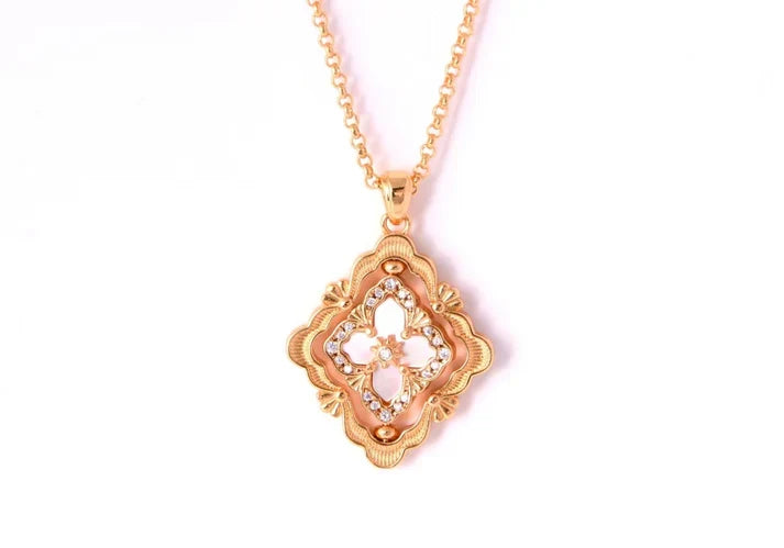 [AuraJewelry] B.C.L エナメル回転式シングルダイヤモンドネックレス（各種カラー）