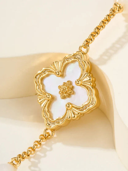 [AuraJewelry]B.C.L ENAMELED Three-Flower Bracelet£¨Trumpet)