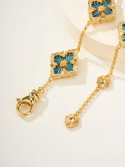 [AuraJewelry]B.C.L ENAMELED Five-Flower Bracelet£¨Various Colors)