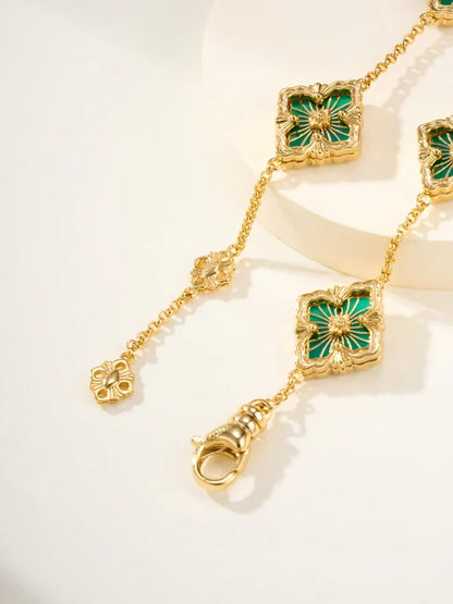 [AuraJewelry]B.C.L ENAMELED Five-Flower Bracelet£¨Various Colors)
